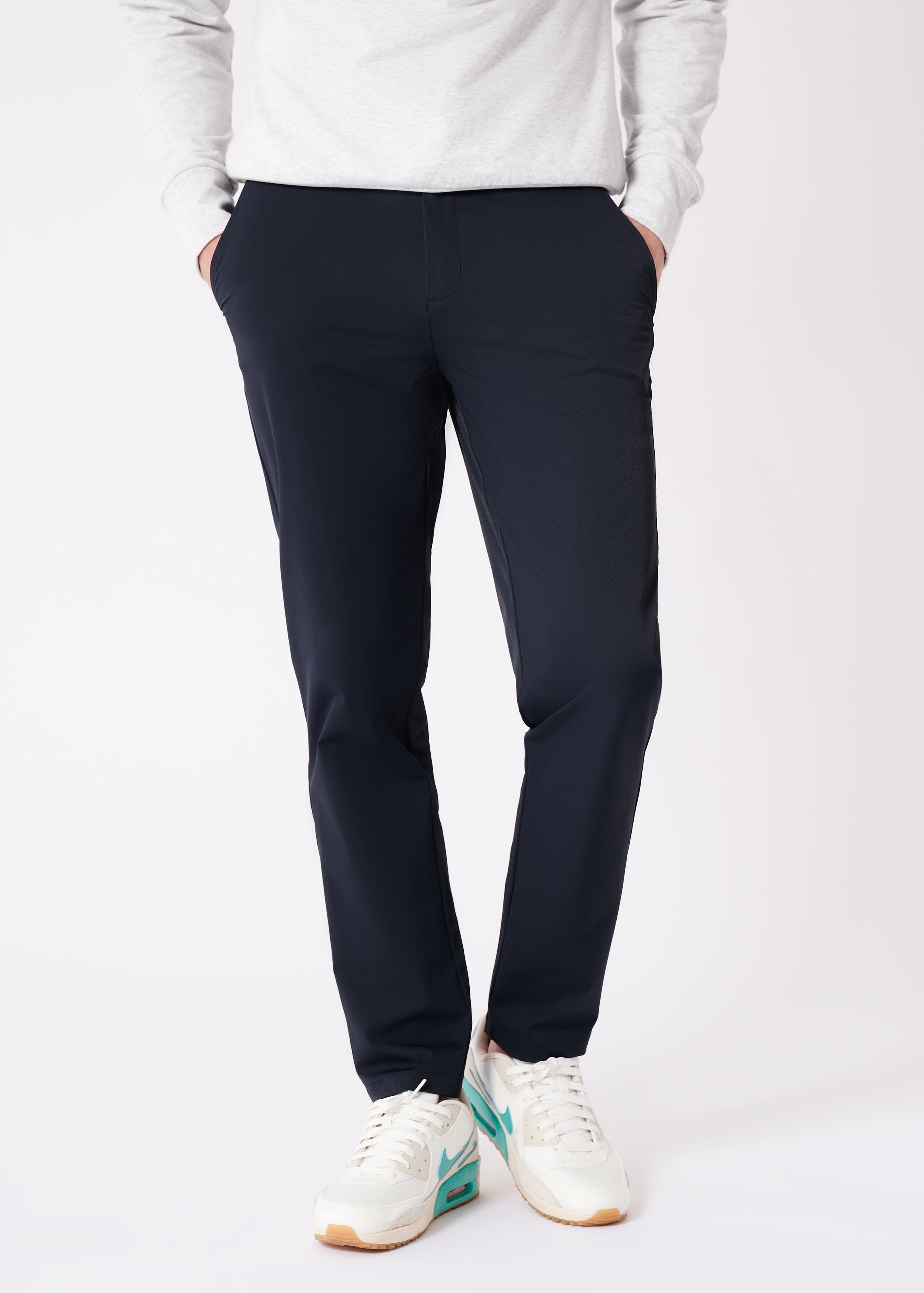 Black Stretch Tech Pants, Virtus Pant | Swet Tailor®
