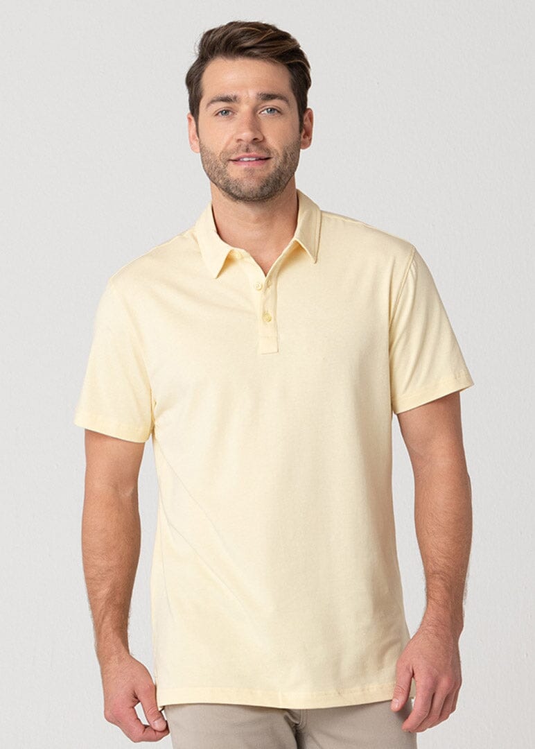 Pale yellow polo shirt best sale