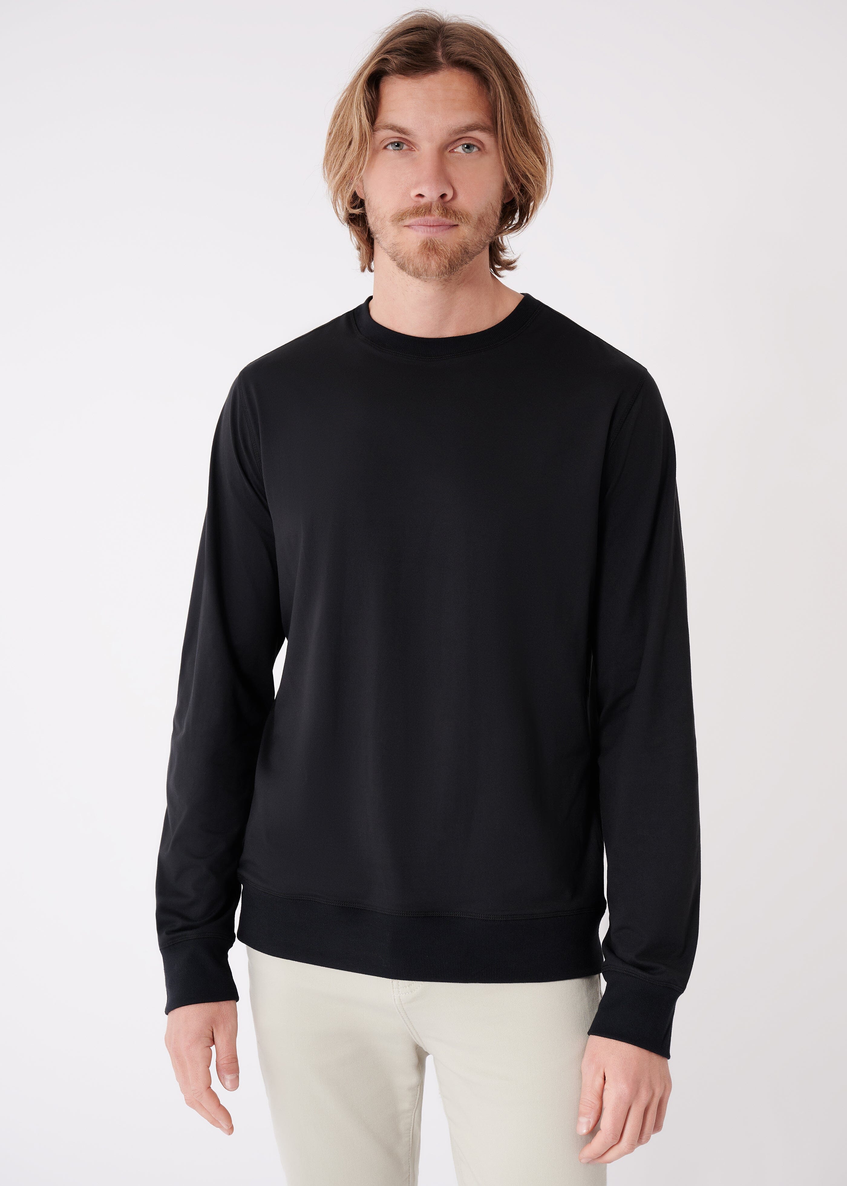 Summit Long-Sleeve Crew | Black – Swet Tailor