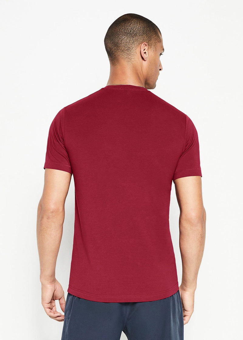 Cotton Stretch T-Shirt | Red Wine