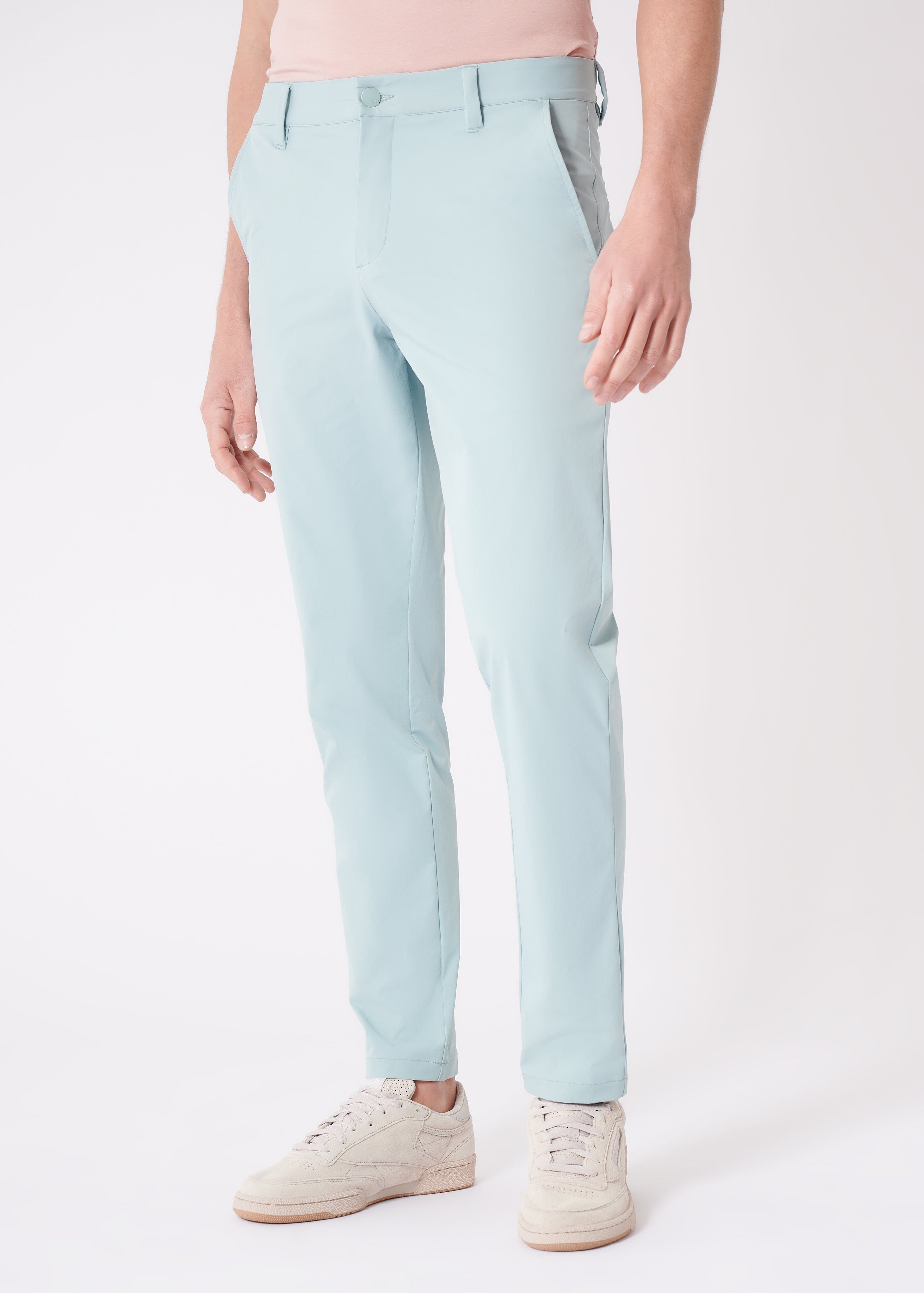 Seafoam Green Stretch Tech Pants, Virtus Pant | Swet Tailor®