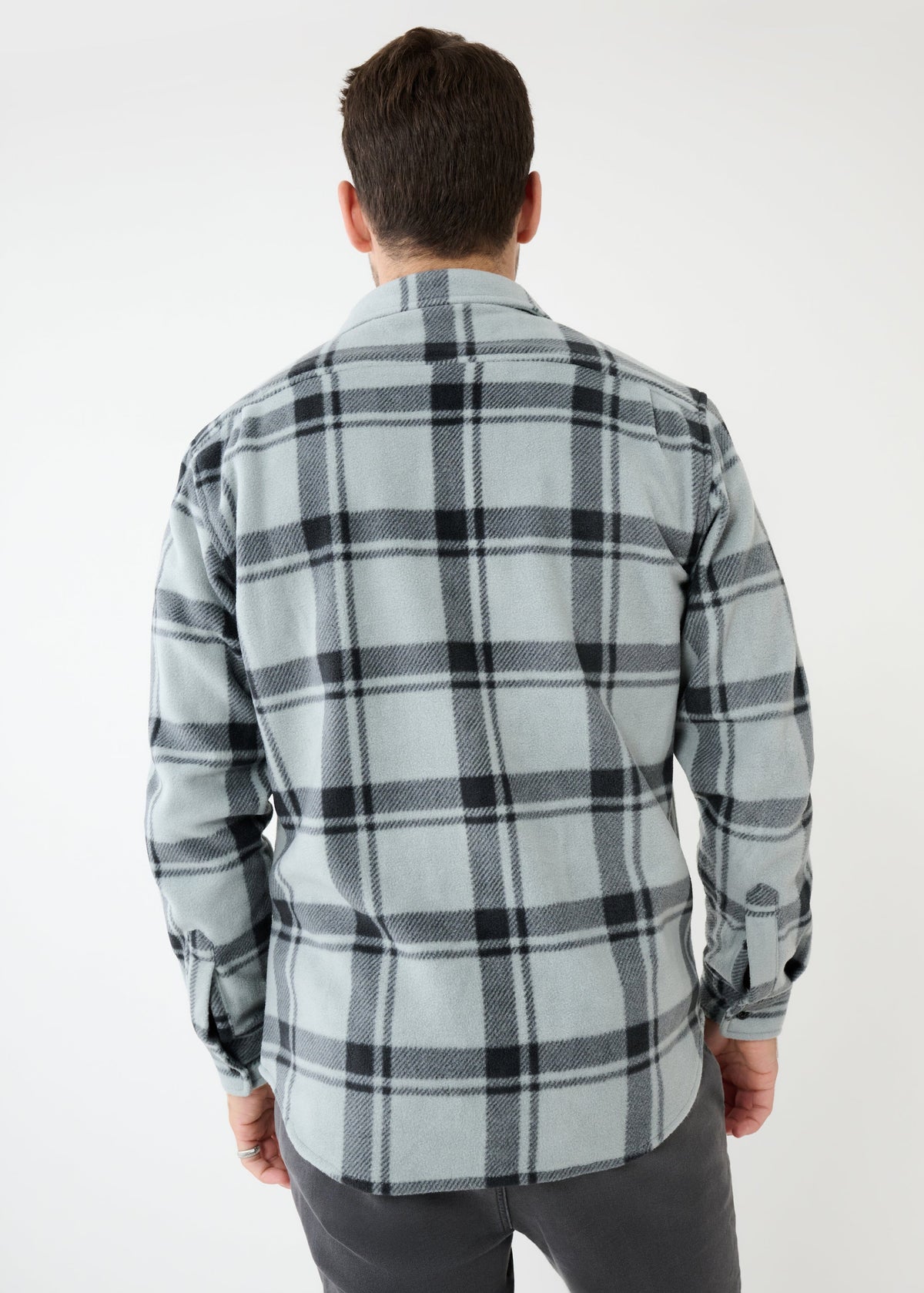 Knit Stretch Flannel Shirt | Grey Plaid – Swet Tailor