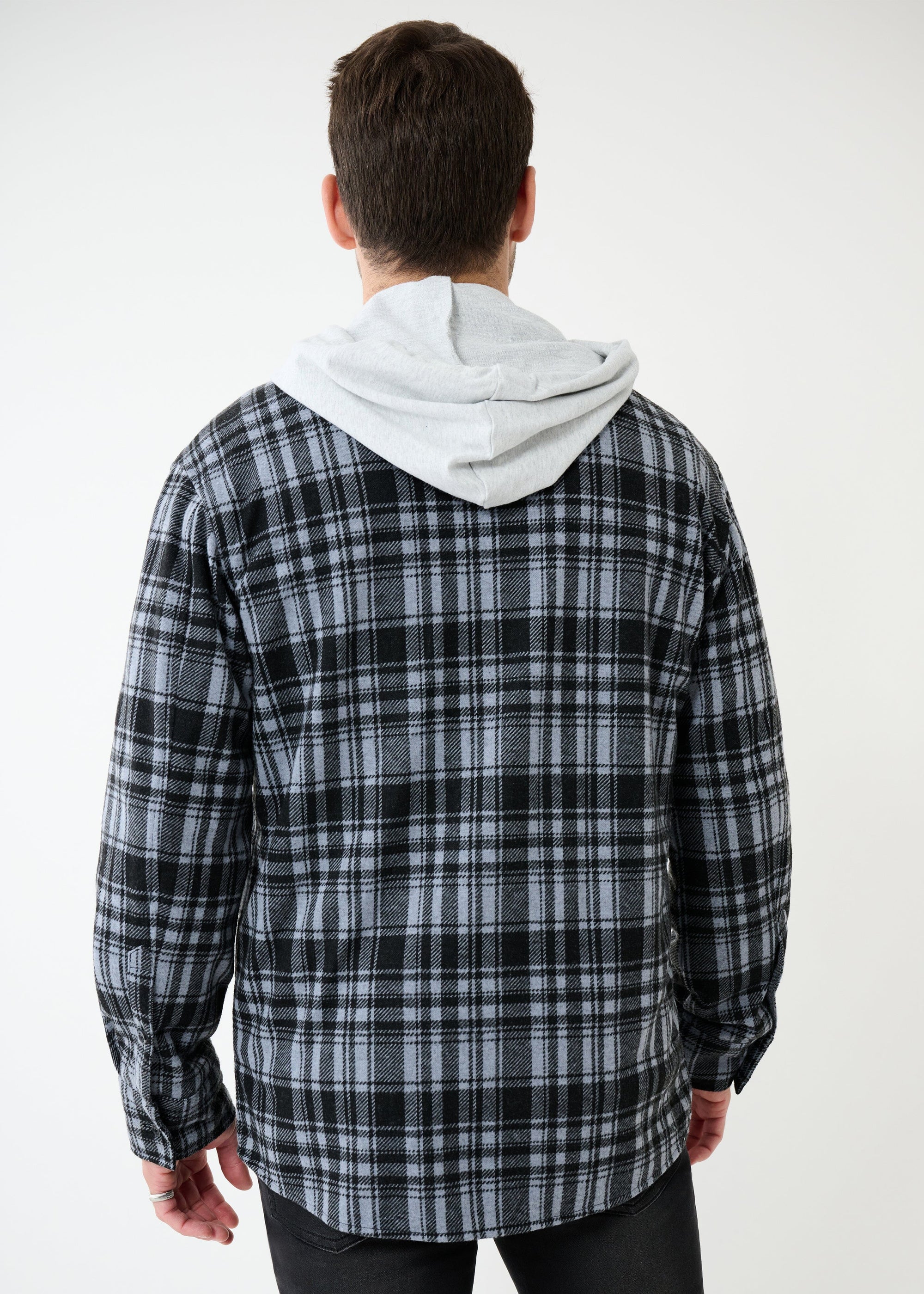 Knit Stretch Flannel Shirt | Grey Plaid – Swet Tailor