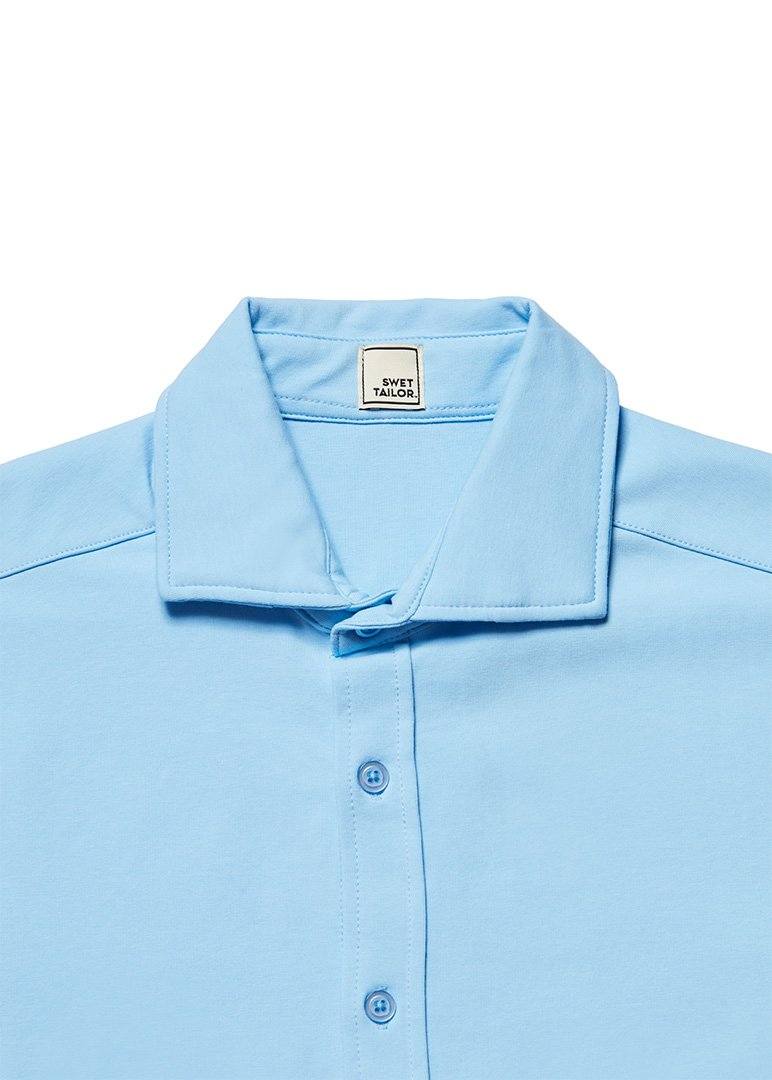 Short-Sleeve Polished Shirt | Light Blue