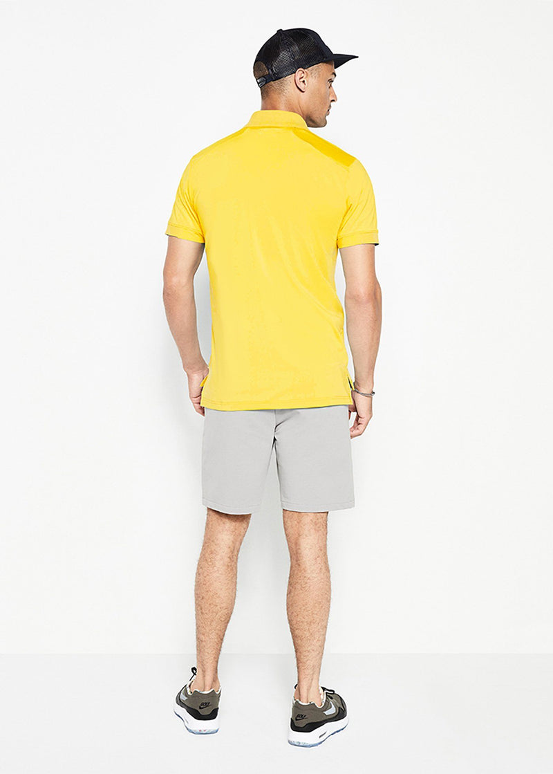 Performance Tipped Polo | Yellow w/Navy Tipping