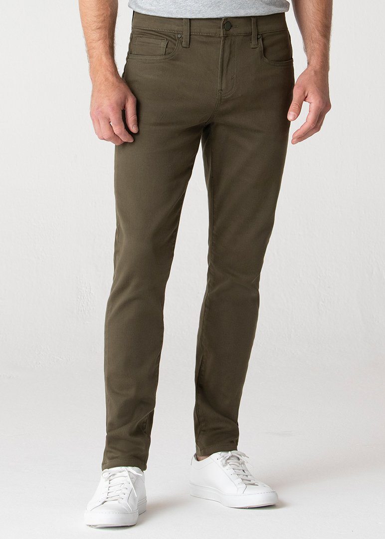 Army Green Slim Fit Pants for Men | Swet Tailor®