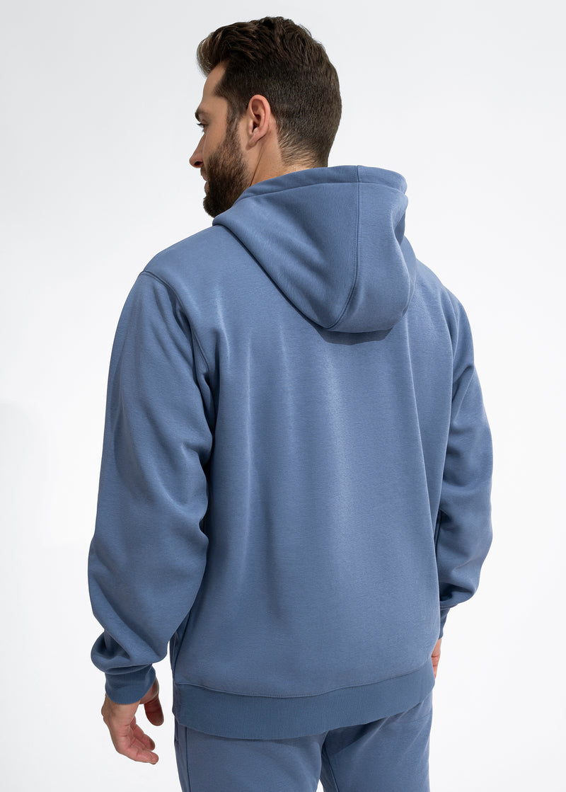 Stretch Fleece Zip Hoodie | Medium Blue