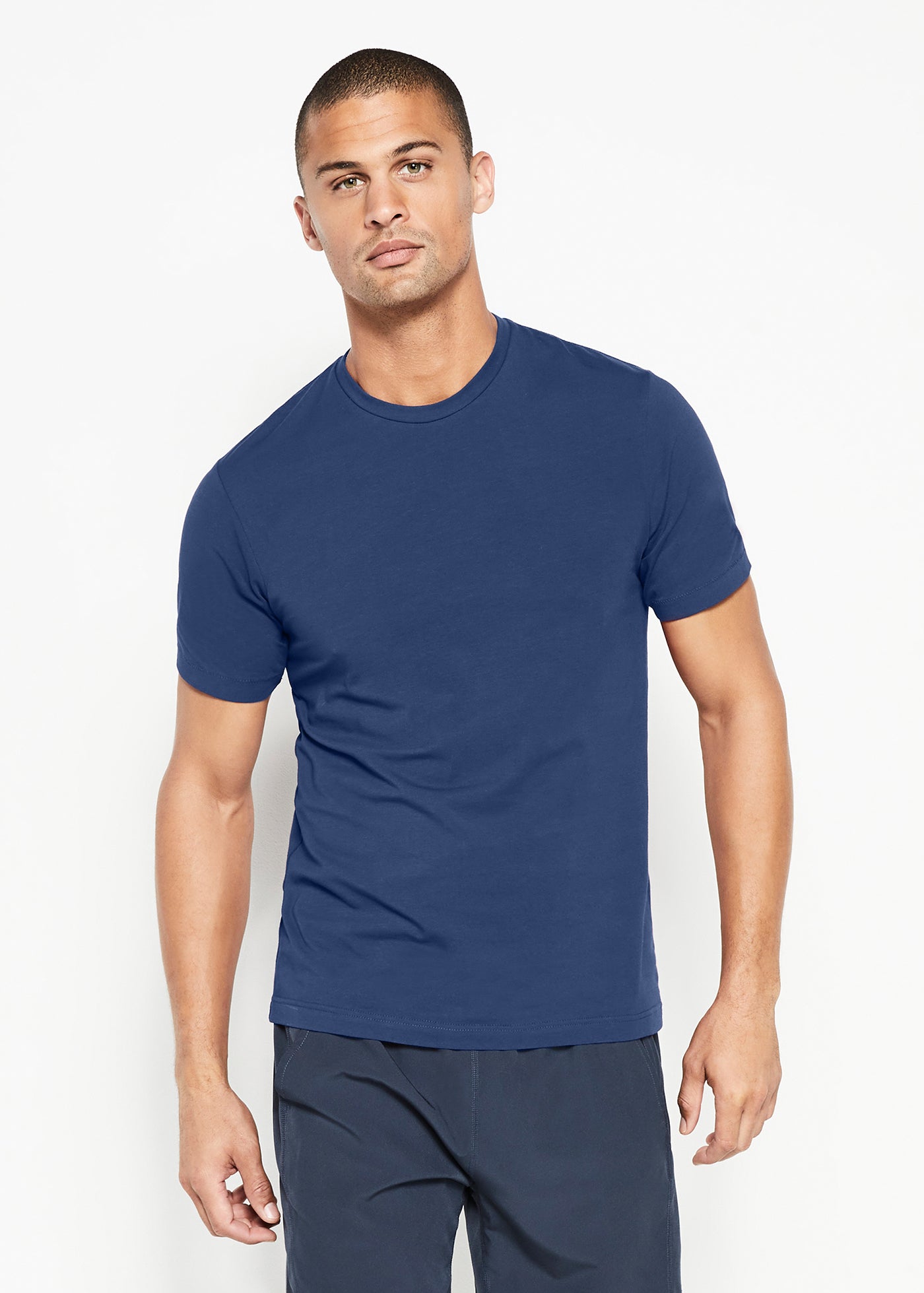 Cotton Stretch T-Shirt | Admiral Blue – Swet Tailor