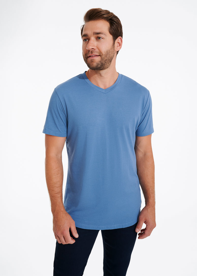 Softest V Neck T-Shirt | Indigo Blue – Swet Tailor
