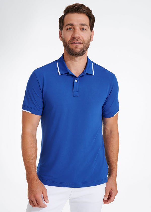 Performance Tipped Polo | Royal w/ White Tipping