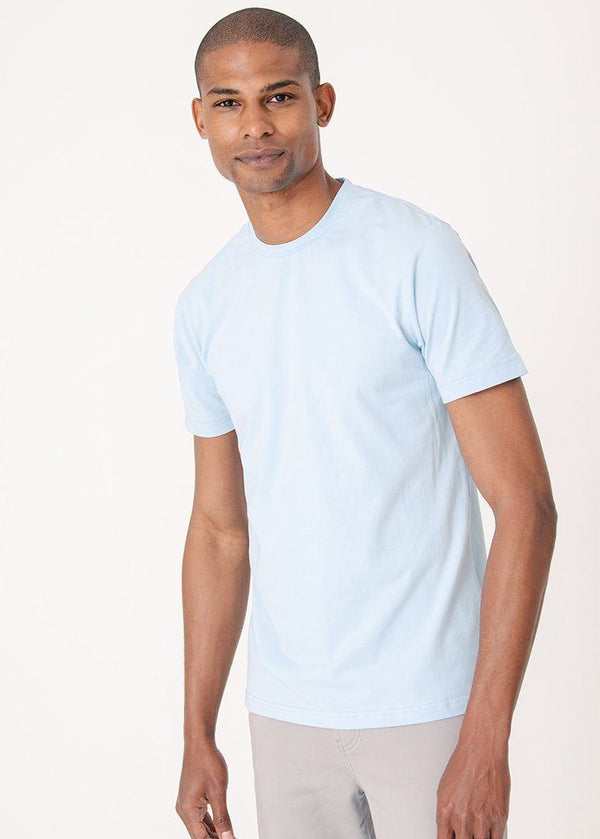 Cotton Stretch T-Shirt | Light Blue