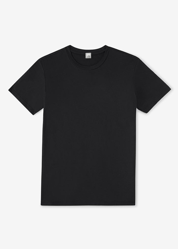 Black crew neck top best sale