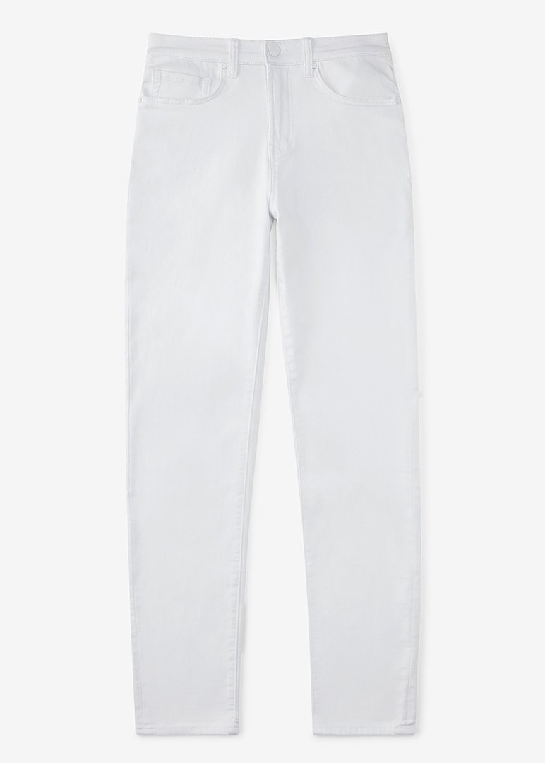 White Slim Fit Pants for Men | Swet Tailor®