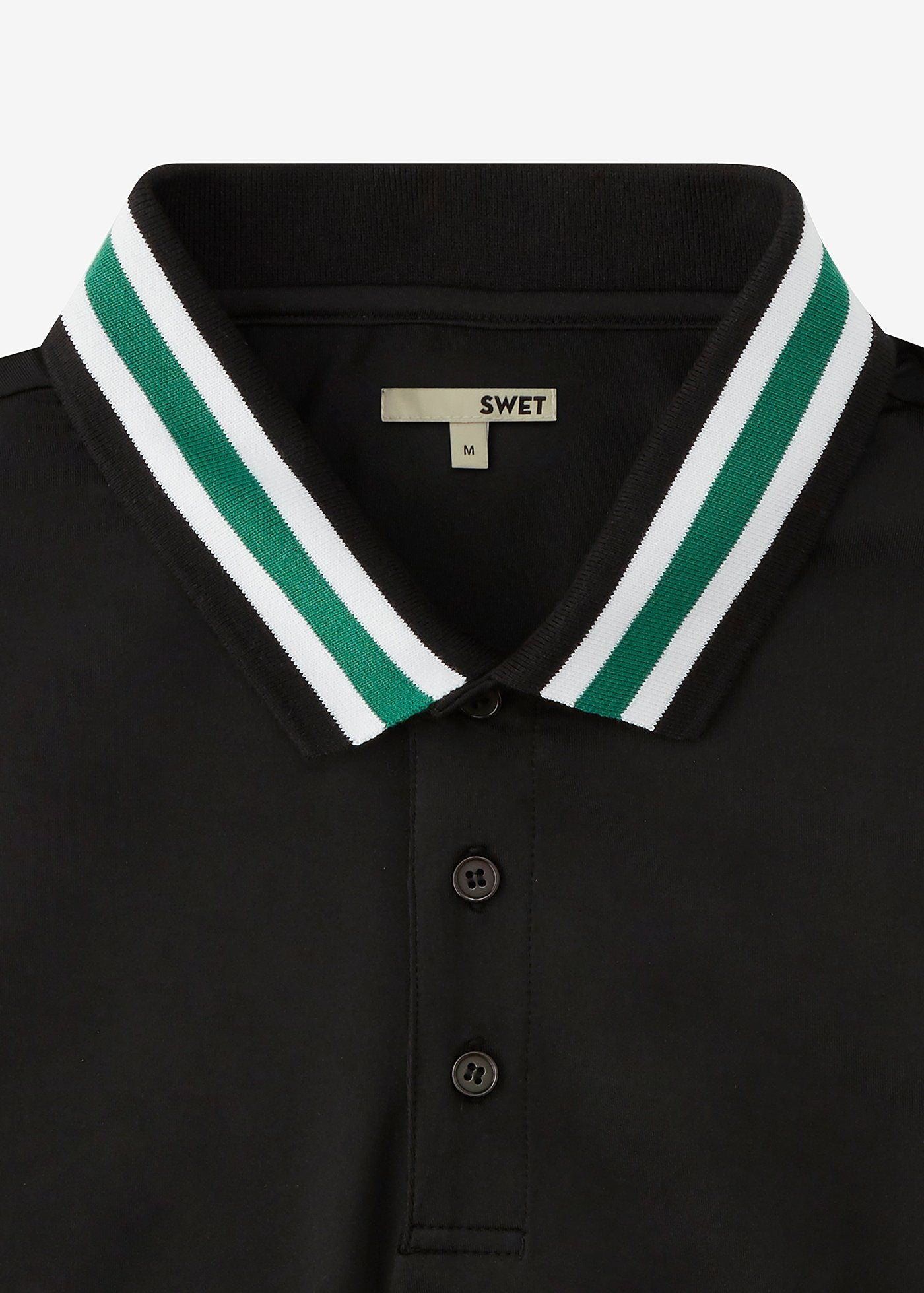 Striped collar polo deals