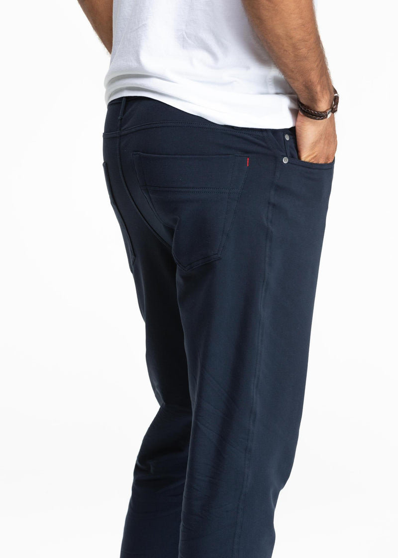 Navy Blue Men's Stretch Pants, All-In Pants | Swet Tailor®